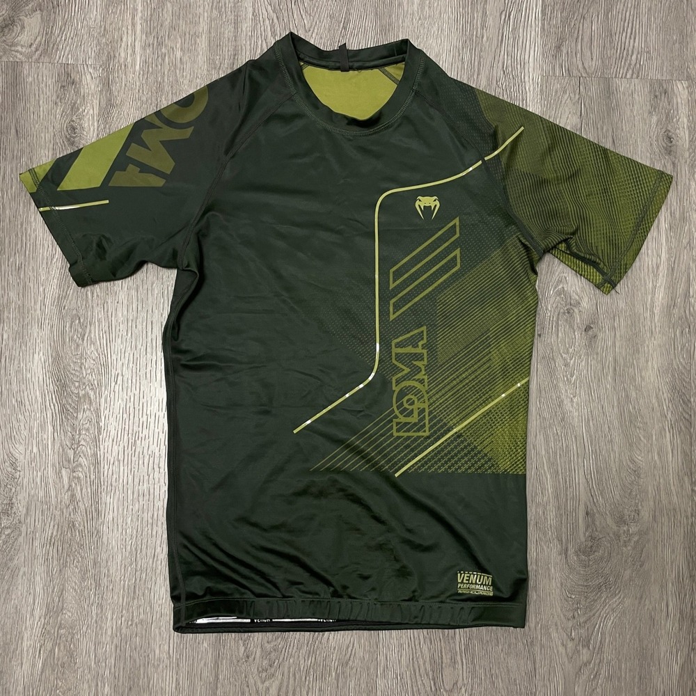 Venum Rash Guard Mens 2XL Green Loma Edition Short Sleeve Compression Shirt